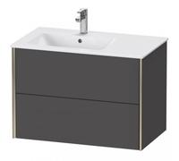 Duravit XViu 4158 Meuble sous-lavabo mural, 2 tiroirs, pour lavabo Me by Starck 234583 Cuve à gauche, 810x480 mm, XV41580B149, XV41580B149, Colorazione: champagne opaco/grafite opaco