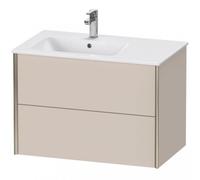 Duravit XViu 4158 Meuble sous-lavabo mural, 2 tiroirs, pour lavabo Me by Starck 234583 Cuve à gauche, 810x480 mm, XV41580B191, XV41580B191, Colorazione: champagne opaco/taupe