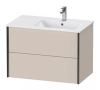 Duravit XViu 4159 Meuble sous-lavabo mural, 2 tiroirs, pour lavabo Me by Starck 234683 Cuvette droite, 810x480 mm, XV41590B291, XV41590B291, Colorazione: nero opaco/nastro