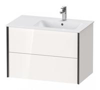 Duravit XViu 4159 Meuble sous-lavabo mural, 2 tiroirs, pour lavabo Me by Starck 234683 Cuvette droite, 810x480 mm, XV41590B222, XV41590B222, Colorazione: nero/bianco opaco/bianco lucido.