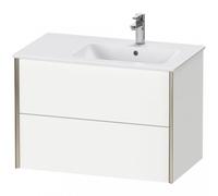 Duravit XViu 4159 Meuble sous-lavabo mural, 2 tiroirs, pour lavabo Me by Starck 234683 Cuvette droite, 810x480 mm, XV41590B275, XV41590B275, Colorazione: nero opaco/lino