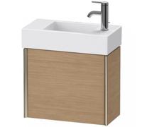 Duravit XViu 4232L Meuble sous-lavabo suspendu, 1 porte pivotante à gauche, pour lavabo Vero Air 072450, 484x234 mm, XV4232LB152, XV4232LB152, Colorazione: champagne opaco/rovere europeo
