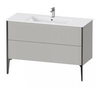 Duravit Xviu 4484 Meuble sous-lavabo vertical, 2 tiroirs, pour lavabo ME by Starck 233612, 1210x480 mm,, XV44840B207, XV44840B207, Colorazione: nero opaco / grigio cemento opaco
