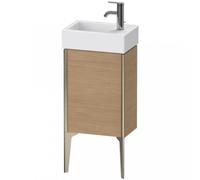 Duravit XViu 4530L Meuble sous-lavabo vertical, 1 porte à gauche, pour lavabo Vero Air 072438, 364x234 mm, XV4530LB152, XV4530LB152, Colorazione: champagne opaco/rovere europeo