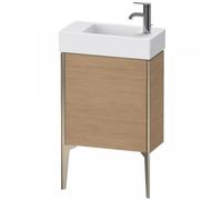 Duravit XViu 4532L Meuble sous-lavabo vertical, 1 porte à gauche, pour lavabo Vero Air 072450, 484x234 mm, XV4532LB152, XV4532LB152, Colorazione: champagne opaco/rovere europeo
