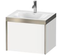 Duravit XViu 4609 meuble lavabo c-bondé, avec 1 trou pour robinet, avec soubassement mural, 1 tiroir, 600x480, XV4609OB286, XV4609OB286, Colorazione: nero opaco / cappuccino cappuccino hgl.