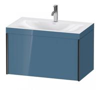 Duravit XViu 4610 Vasque à meuble c-bonded, avec 1 trou pour robinet, avec socle suspendu, 1 tiroir, 800x480, XV4610OB247, XV4610OB247, Colorazione: nero opaco / pietra blu hgl.