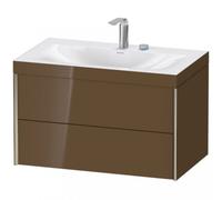 Duravit XViu 4615 Vasque à meuble c-bonded, avec 2 trous pour robinet, avec socle suspendu, 2 tiroirs, 800x480, XV4615EB161, XV4615EB161, Colorazione: champagne matt/olive brown hgl.