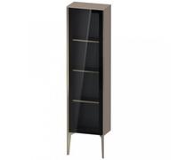 Duravit XViu XV1365 Armoire mi-haute avec porte vitrée verticale, articulée à gauche, 400x240 mm, hauteur 1330 mm, XV1365LB143, XV1365LB143, Colorazione: champagne opaco/basalto opaco