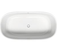 Duravit Zencha baignoire balnéo, en îlot, garniture de vidage et de trop-plein blanche, système Air, 1800x900mm, blanc mat, 760463000AS0000, 760463000AS0000