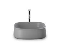 Lavabo da appoggio Duravit Zencha 420 mm, senza foro per rubinetto, 237342, Colorazione: Raso grigio con Wondergliss
