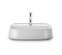 Duravit Zencha lavabo à poser 550 mm, un trou pour robinet, 23745500711, 23745500711, Colorazione: Bianco lucido con Wondergliss