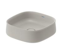 Lavabo da appoggio Duravit Zencha 420 mm, senza foro per rubinetto, 237342, Colorazione: Raso grigio con Wondergliss