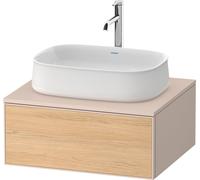 Duravit Zencha Meuble sous-lavabo sur console, 650x550x281mm, 1 découpe au centre, ZE48200, ZE4810030830000, ZE4810030830000, Colorazione: Anteriore: quercia naturale/carcassa: supermatt. tortora