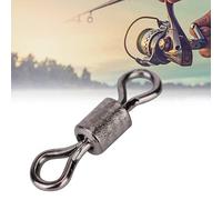Durevole 50 Pezzi Connettore Girevole da Pesca in Acciaio Inossidabile Perno con Cuscinetto Girevole Rotante, Accessorio da Pesca Portatile Leggero # 10 9 Mm Argento 26,46 Libbre per Gli (#2)