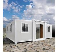 Durevole 6,1 m & 40 ft espandibile Container House con 2 camere da letto Bagno e Cucina-Ufficio modulare per vacanze, soggiorno in cortile o affitti panoramici Ville all'aperto Verande Giardino Villa