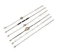 Durevole 6 Pz Lega Shell Mappa Pietra Perline di Fascino Braccialetti Set Per Le Donne Della Boemia Catena Braccialetto Del Partito