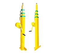 Durevole Albero Telescopico Di Sollevamento Con Argano Manuale Da 8 M | Albero dell'antenna della torre faro a LED for telecamera for uso nella comunicazione mobile(Silver)