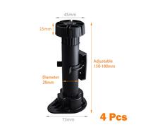 Durevole Armadio Cucina Piede Mobili for Sollevamento Armadietti Vanities Nero