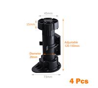 Durevole Armadio Cucina Piede Mobili for Sollevamento Armadietti Vanities Nero