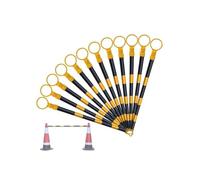 Durevole Asta Di Collegamento Coni Stradali Kit Di Barre A Cono Leggero Per Traffico Barriera Conica Per Traffico Estensibile Per Controllo Vialetto/folla(Black and Yellow,12Pcs)