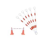 Durevole Asta Di Collegamento Coni Stradali Kit Di Barre A Cono Leggero Per Traffico Barriera Conica Per Traffico Estensibile Per Controllo Vialetto/folla(Red and White,6Pcs)