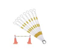 Durevole Asta Di Collegamento Coni Stradali Kit Di Barre A Cono Leggero Per Traffico Barriera Conica Per Traffico Estensibile Per Controllo Vialetto/folla(White and Yellow,8Pcs)
