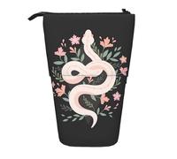 Durevole Astuccio per Matite Snake Skin Black And White Portamatite Borsa per Matite per Matite Adulto Adolescente