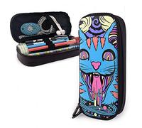 Durevole Astuccio Portamatite Psychedelic Cat Portamatite Borsa Multifunzione Borsa Cancelleria Per Ufficio, Ragazzi, Ragazze, 20X9X4Cm