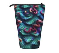 Durevole Astuccio Portapenne 3d Magical Dragon Scales Pattern Portamatite Borsa Porta Penne per Scuola Adulto Adolescente