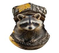 Durevole Bandana, Passamontagna Raccoon in The Fall Tree Hole Traspirante Sciarpa al Collo per Yoga Escursionismo Uomo