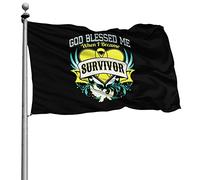 Durevole Bandiera Classica Bandiere Da Giardino God Blessed Me When I Became Survivor 90X150Cm Bandierine Per Conferenza Bar Interno