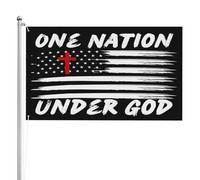 Durevole Bandiera da giardino One Nation Under God Flag Colorato Bandiera in poliestere 3x5 Ft per Decorazioni percortile,Decorazioni perpatio