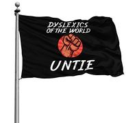 Durevole Bandiera Doppia Cucitura Bandiere Da Giardino Dyslexics Of The World Untie 90X150Cm Bandierine Per Ristoranti Decorazione Celebrazione
