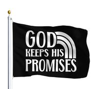 Durevole Bandiera Pirata God Keeps His Promises Bandiere Da Giardino Resistente Alle Intemperie Striscioni Di Bunting Per Celebrazione Ristoranti All'Aperto 90X150Cm