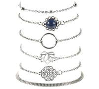 Durevole Catena Multistrato Perline Set di Gioielli da Donna Bohemien Turchese Turtle Lotus Bangle Gioielli economici e durevoli Fashion Processing