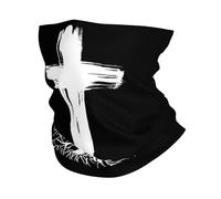 Durevole Cerchietto per Capelli,Rooted in Christ Faith Religious Jesus White,Scaldacollo Unisex Sciarpa a Tubo per Arrampicata Escursionismo Uomo 26X30cm