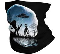 Durevole Cerchietto per Capelli UFO Alien And Bigfoot Moon Decorazione facciale Ghetta da Collo 26X30cm per Bambini,attività,Campeggio