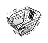 Durevole Cestino Bicicletta 33X23X24cm Accessori Nero Cestino Anteriore Metallo