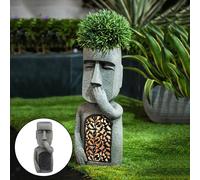 Durevole Della Resina di Isola di Pasqua Statua Divertente Moai Scultura per