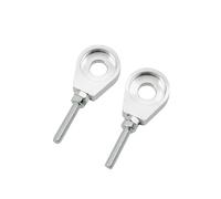 durevole Regolatore tendicatena con foro for asse ruota posteriore da 12 mm/15 mm compatibile con accessori di modifica Honda Yamaha Kawasaki Perfetta calzatura(12mm Silver)