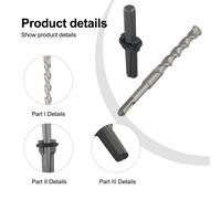 Durevole Splitter Cunei Con Trapano Punta for Pietra Calcestruzzo E Più Set Di