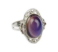Durevole Vintage Color Change Mood Ring Oval Emotion Feeling Anello Intercambiabile con Controllo della Temperatura Anelli Colorati per Le Donne Durability
