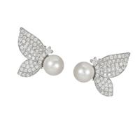 Durevolezza Ornamento con clip per orecchio in metallo con perla per FreeClip 1/2 Clip sul ciondolo garantisce vestibilità per lo sport e l ' uso quotidiano Borchie per auricolari in argento