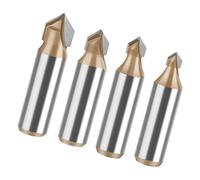 Durevolezza Punta per fresa a forma V da 90 gradi Gambo da 12 mm Utensile per la lavorazione del legno per angoli nitidezza Taglio nella lavorazione mobili Scanalature a V professionali Gambo