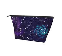 Durevoli piccole borse organizer per trucchi abbagliante spazio universo e stelle, custodia portatile in tessuto Oxford impermeabile leggera per donne ragazze scuola ufficio trasporto all'aperto
