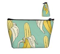 Durevoli piccole borse organizer per trucchi Cartoon Art Banana, custodia portatile in tessuto Oxford impermeabile leggera per donne ragazze scuola ufficio trasporto all'aperto
