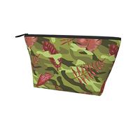 Durevoli piccole borse organizer per trucchi mimetico mimetico verde caccia, impermeabile in tessuto Oxford, custodia portatile leggera per donne, ragazze, scuola, ufficio, trasporto all'aperto