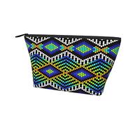 Durevoli piccole borse organizer per trucchi modello sud-occidentale azteco nativo americano, impermeabile in tessuto Oxford, custodia portatile leggera per donne, ragazze, scuola, ufficio, trasport