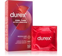 Durex Feel Thin Extra Lubricated 12 pz preservativi sottili con lubrificazione extra
